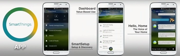 Main features of the SmartThings App