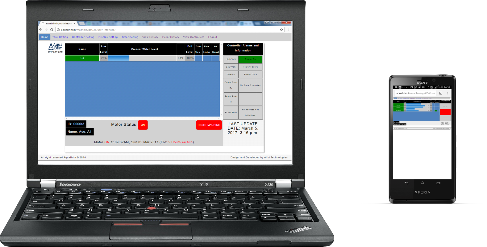 AquaBrim Web Based Monitoring and Control System
