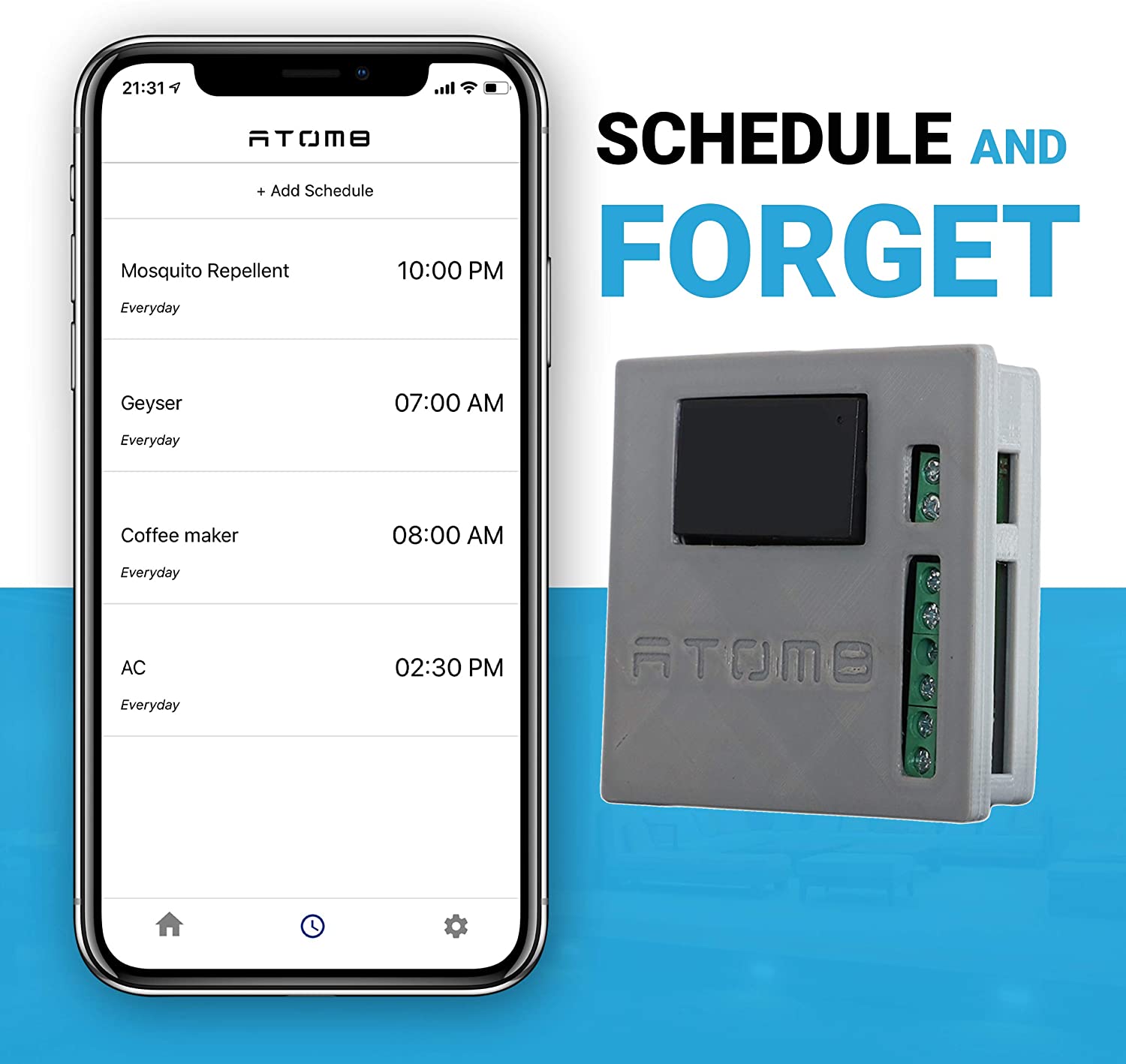 Atom8 Smart Duo Switch8 - Schedules