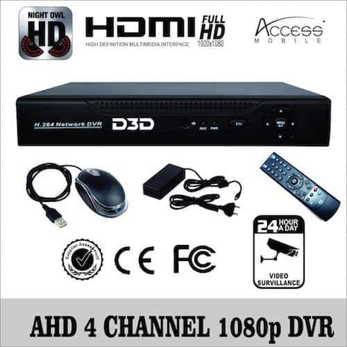 D3D AHD DVR 4CH 1080P - Product 3
