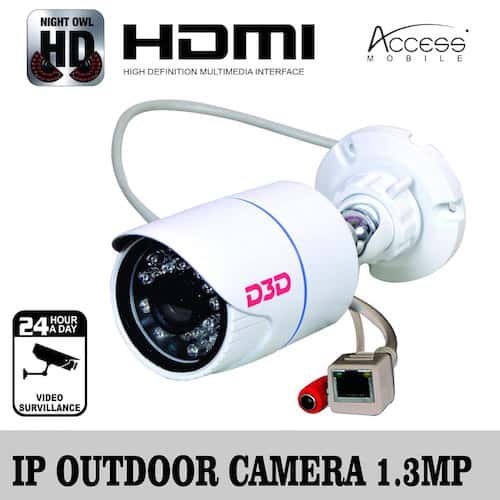 D3D IP Camera Outdoor Water proof FULL HD (1.3 MP)
