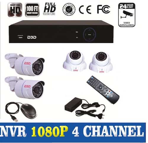 D3D NVR HD Security Camera Kit [Full HD 1920x1080P]