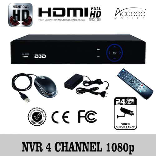 D3D NVR HD Security Camera Kit [Full HD 1920x1080P]