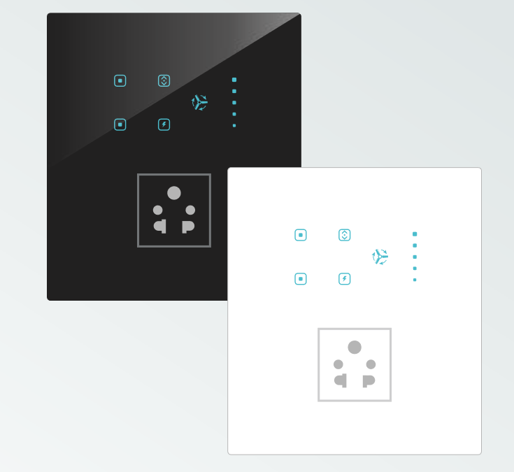 DigiLife Touch 4 Switch 1 Fan 1 Socket (8 SQR)