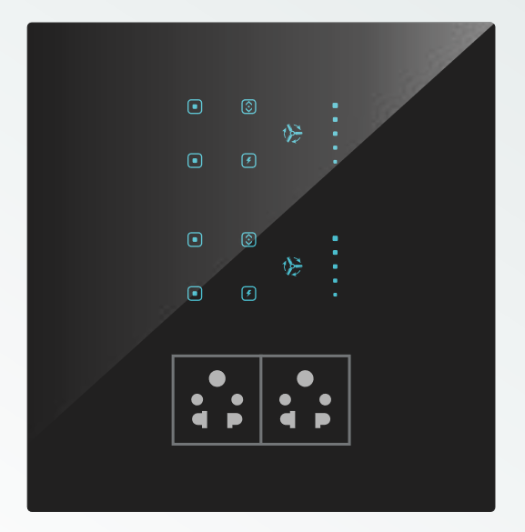 DigiLife Touch 8 Switch 2 Fan 2 Socket