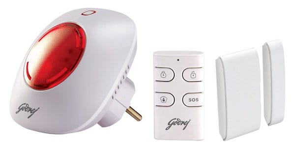 Godrej Eagle I Smart Plug and Play Alarm System (White and Red)