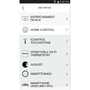 Harmony Smartphone App Interface