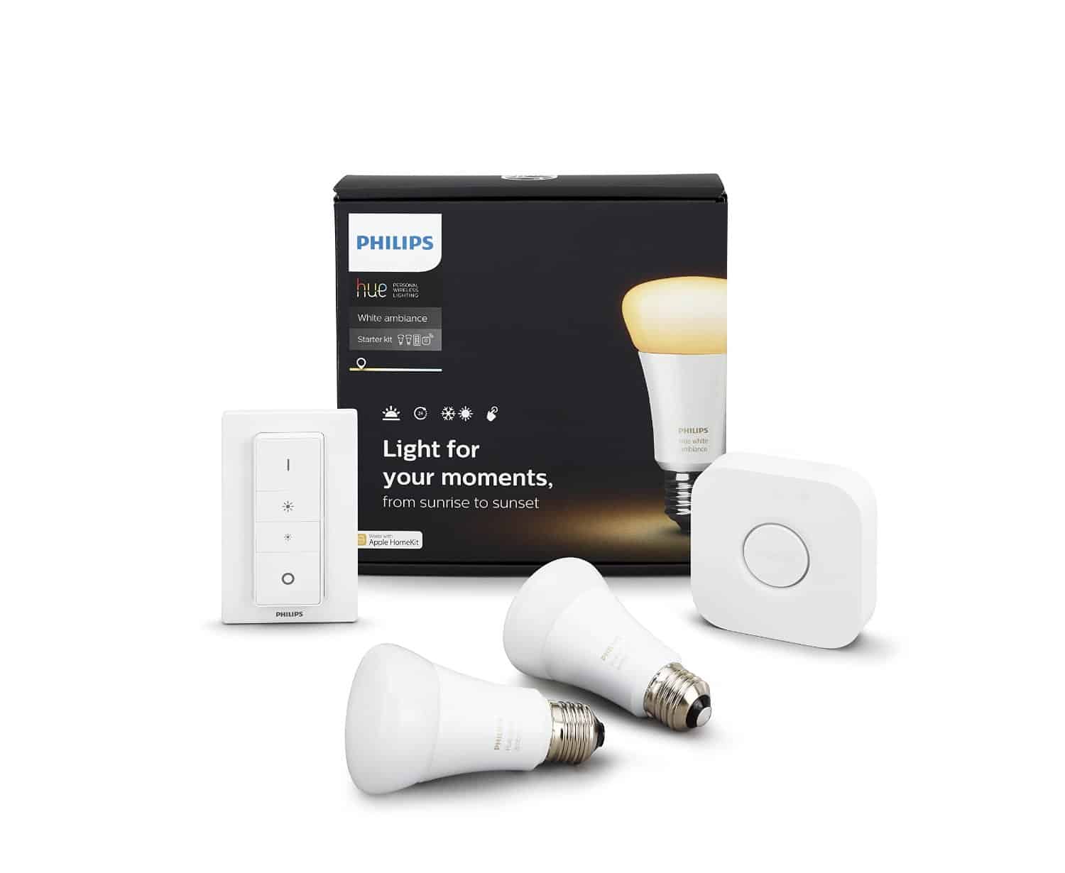 Philips Hue White Ambiance Personal Wireless Lighting Starter Kit, 2nd Generation