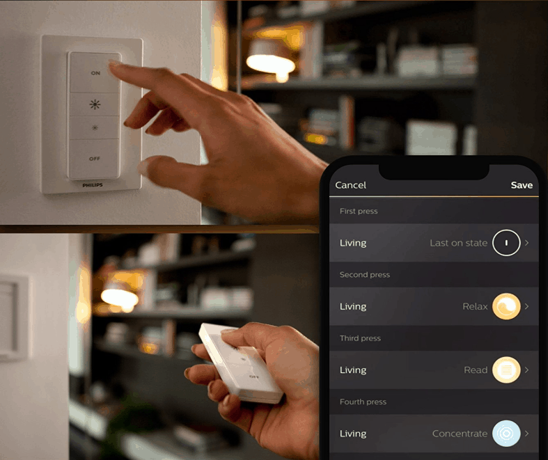 Philips HUE White Ambiance Single Bulb GU10 Dual Pack