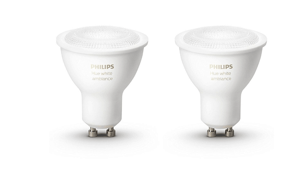 Philips HUE White Ambiance Single Bulb GU10 Dual Pack