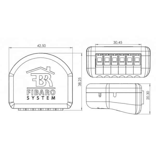 Z-Wave Fibaro Relay Insert 2 * 1.5 KW